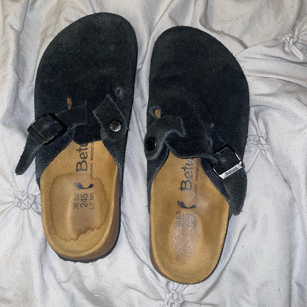 **PREVIOUS NEVER SOLD** black betula birkenstocks